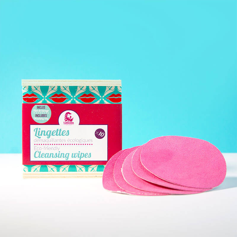 lamazuna Coffret 10 lingettes démaquillantes lavables