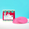 Set of 10 washable cleansing wipes made in France