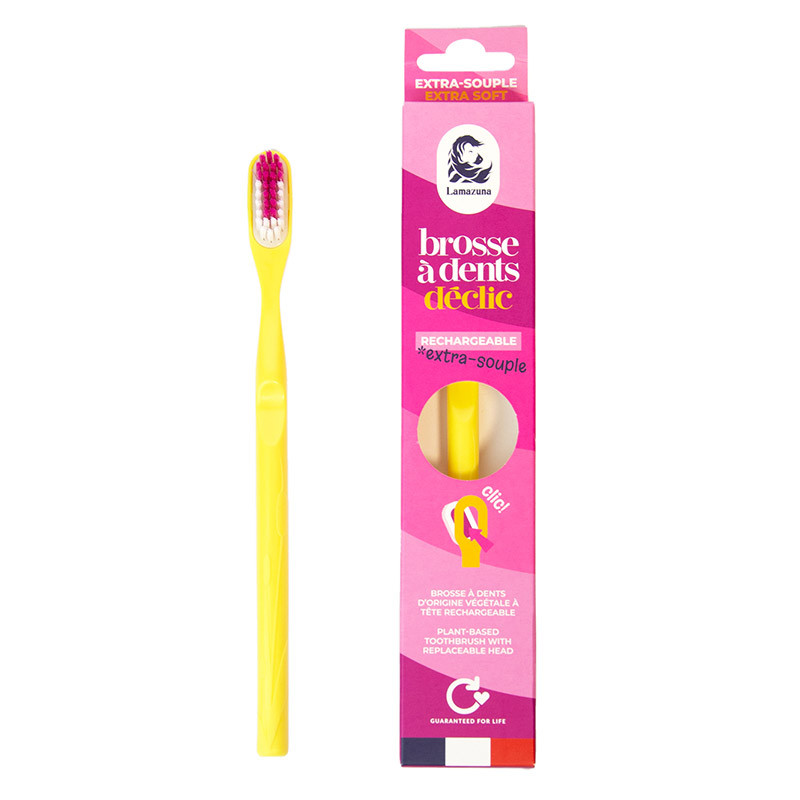 Brosse à dents extra-souple Jaune mimosa