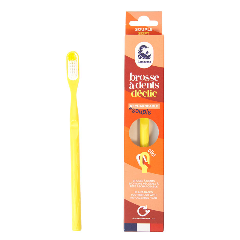 Soft replaceable-head toothbrush