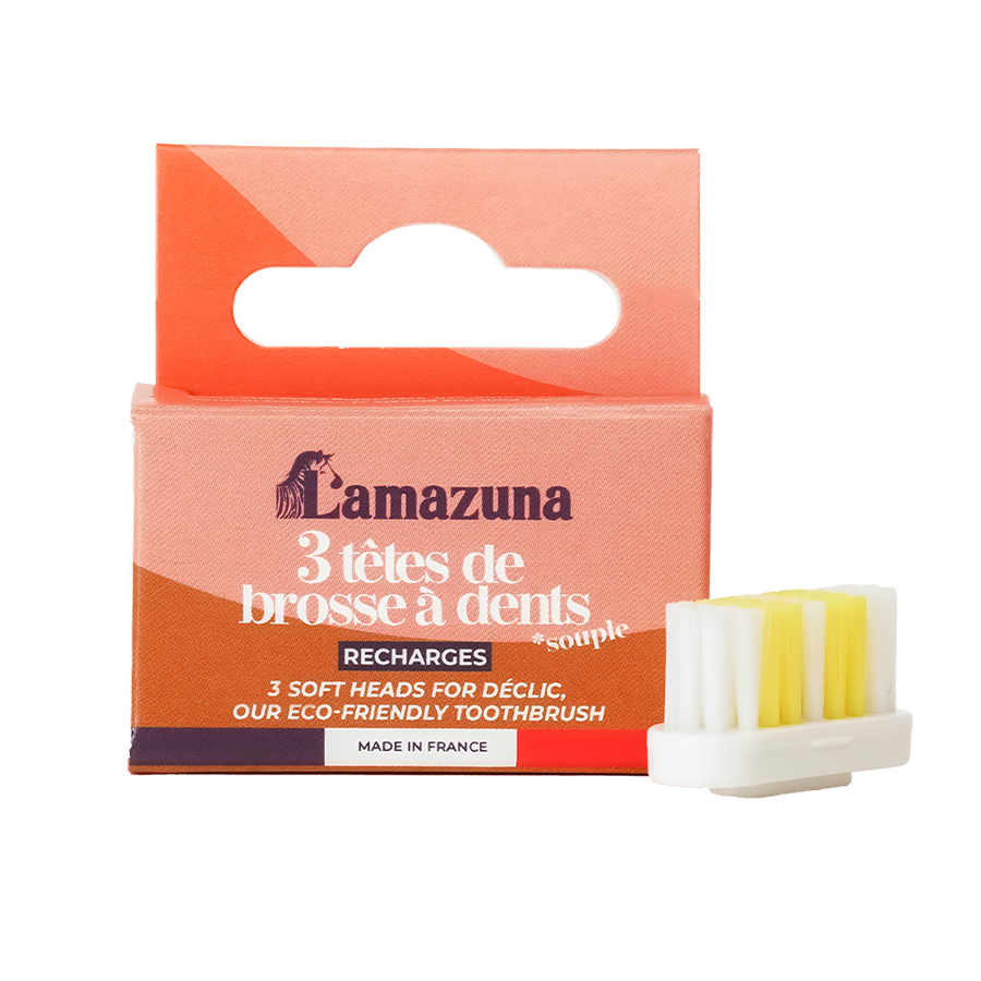 Set of 3 toothbrush heads Soft