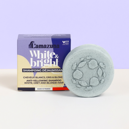 Solid shampoo for white hair
