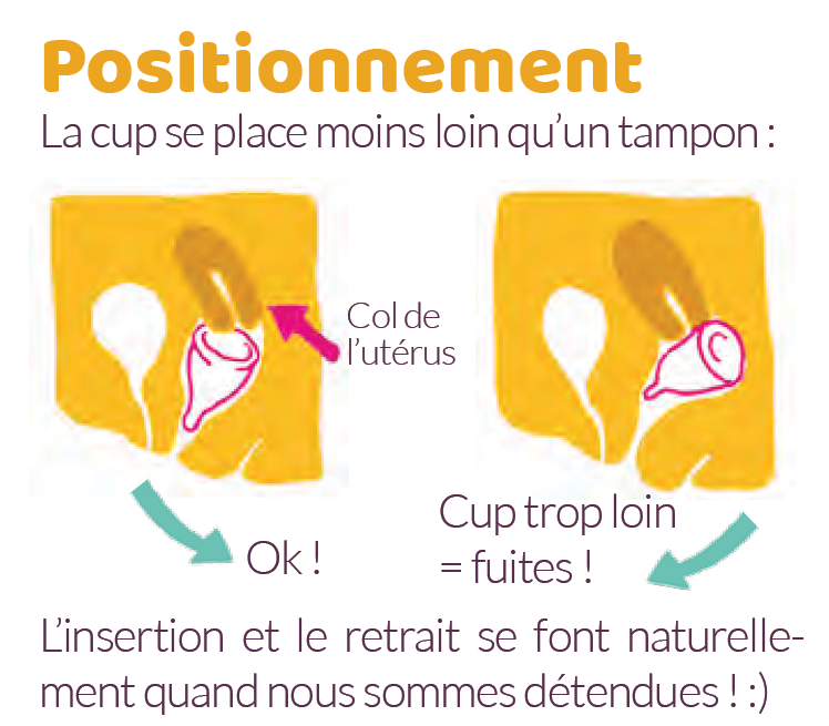 Explication position pour insérer une cup menstruelle